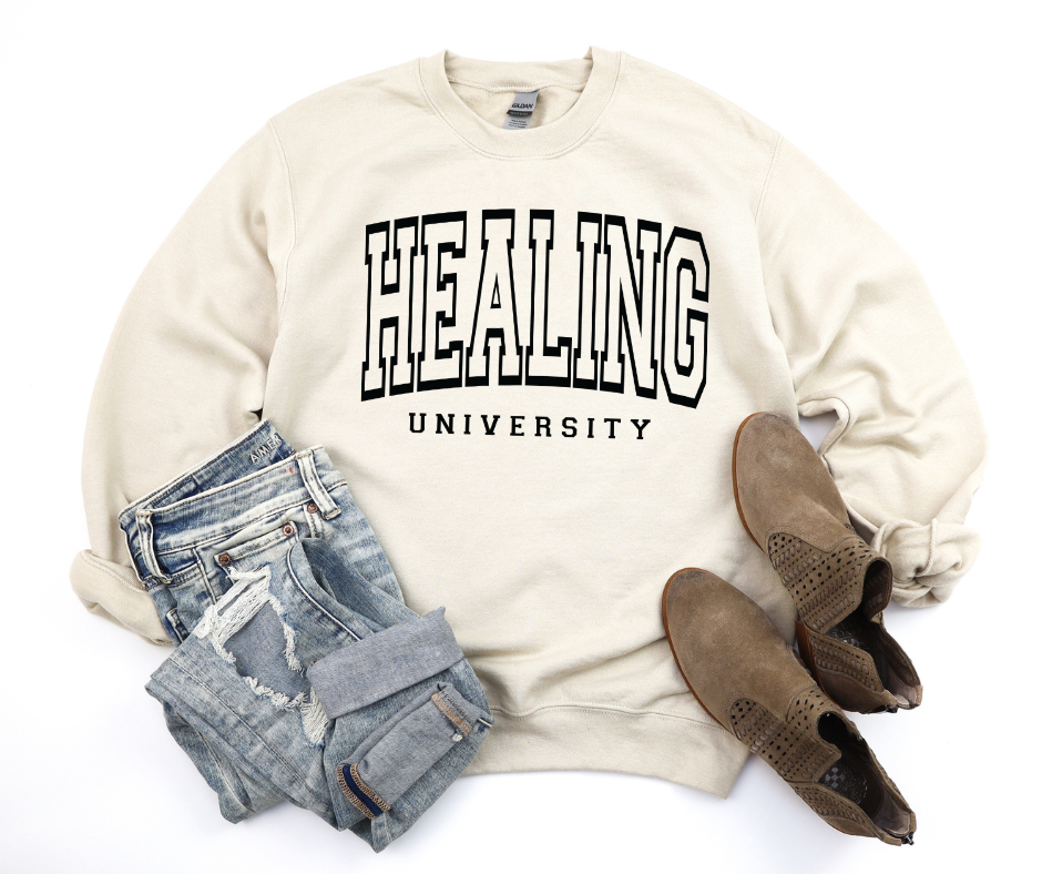 Healing University Sweatshirt by Self Love Overflow