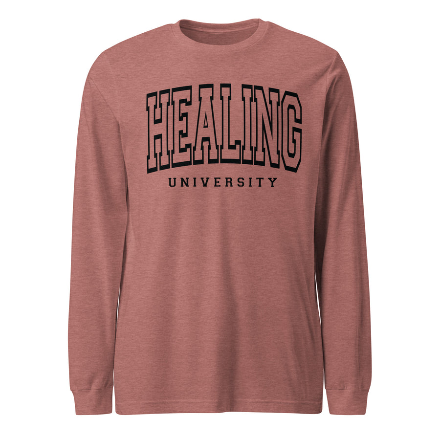 Healing University Long Sleeve Tee by Self Love Overflow