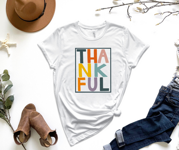 Thankful Multicolor Graphic Tee by Self Love Overflow