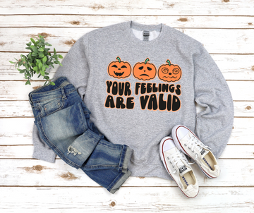 Your Feelings Are Valid Halloween Sweatshirt by Self Love Overflow