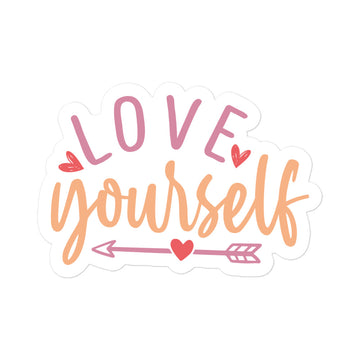 Love Yourself Arrow Sticker