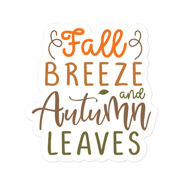 Fall Breeze And Autumn Leaves Sticker