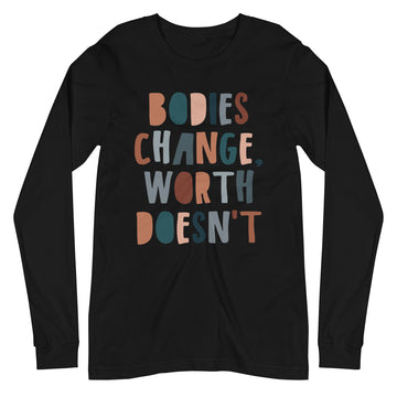 Body Positivity Long Sleeve Tee by Self Love Overflow